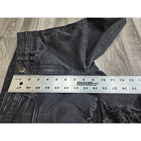 (3/$35) American Eagle Size 2 Regular Skinny High Rise Black Grey Jeans Jeggings - Picture 11 of 12